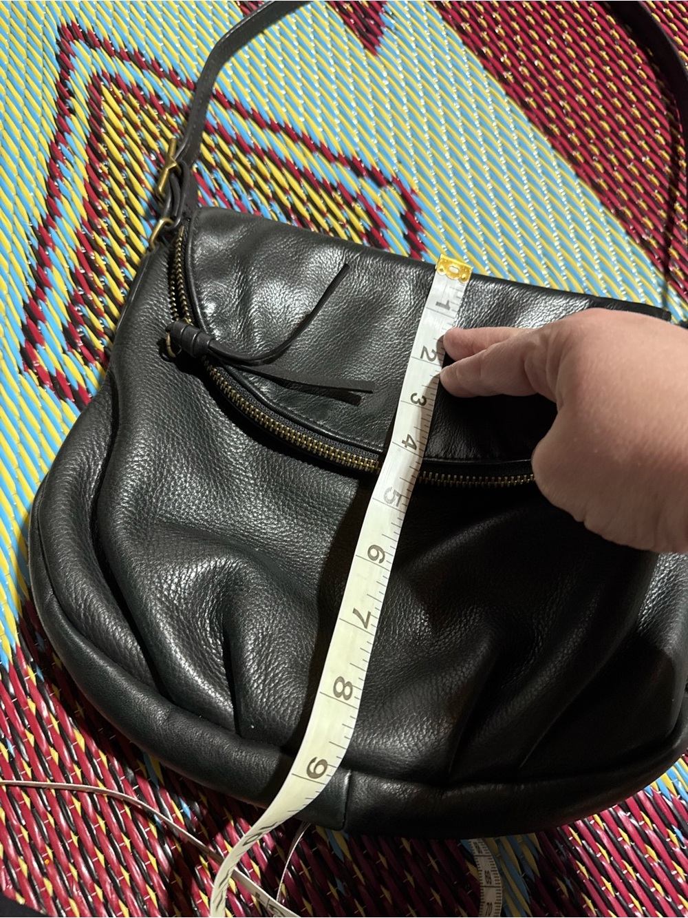 Margo black leather hobo flap bag - Picture 7 of 7